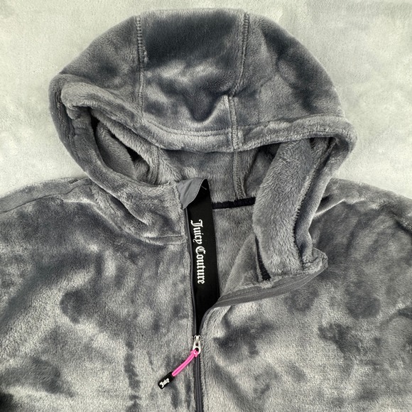 Juicy Couture Y2K Sport‎ Women's SUPER SOFT Velour Fleece Half Zip Hoodie Size S - Picture 15 of 16